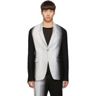 Rick Owens Black and Silver Degrade Soft Blazer