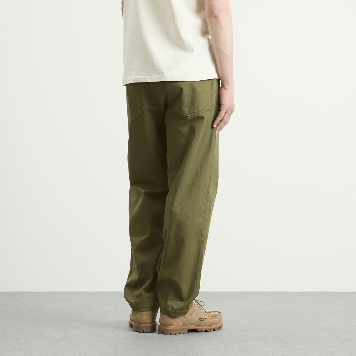Universal Works Men's Twill Fatigue Pant in Light Olive