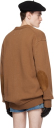 Maison Margiela Tan Elbow Patch Cardigan