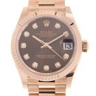 Rolex Datejust 31 Chocolate Diamond Dial Ladies 18kt Everose Gold President Watch 278275CHDP