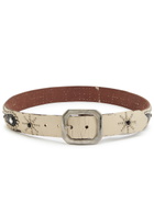Gallery Dept. Painted Stud-embellished Leather Belt - Black - One Size