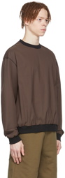 AFFXWRKS Brown Nylon Sweatshirt