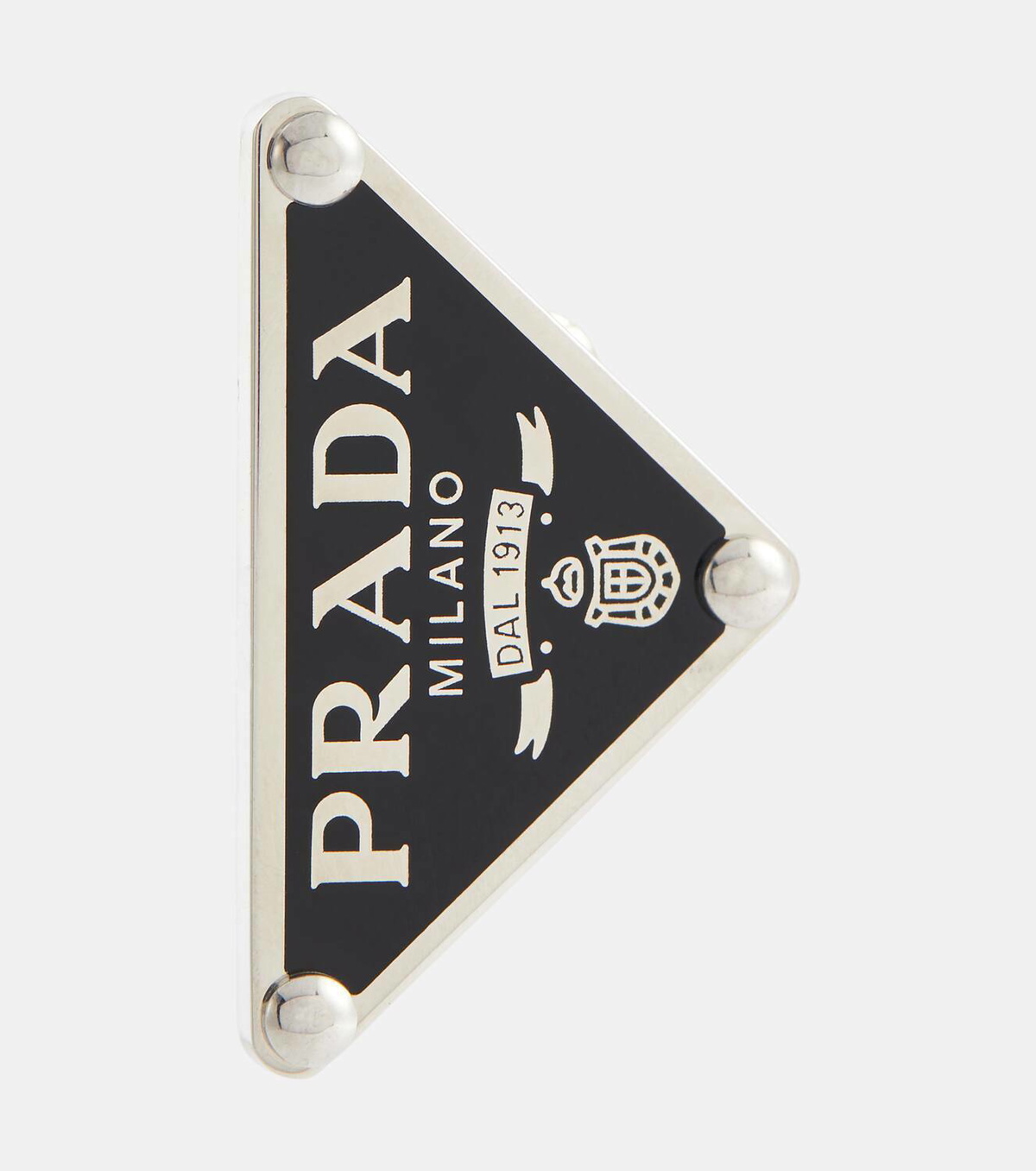 Prada Logo clip-on single earring