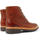 Grenson - Joseph Cap-Toe Burnished-Leather Boots - Brown