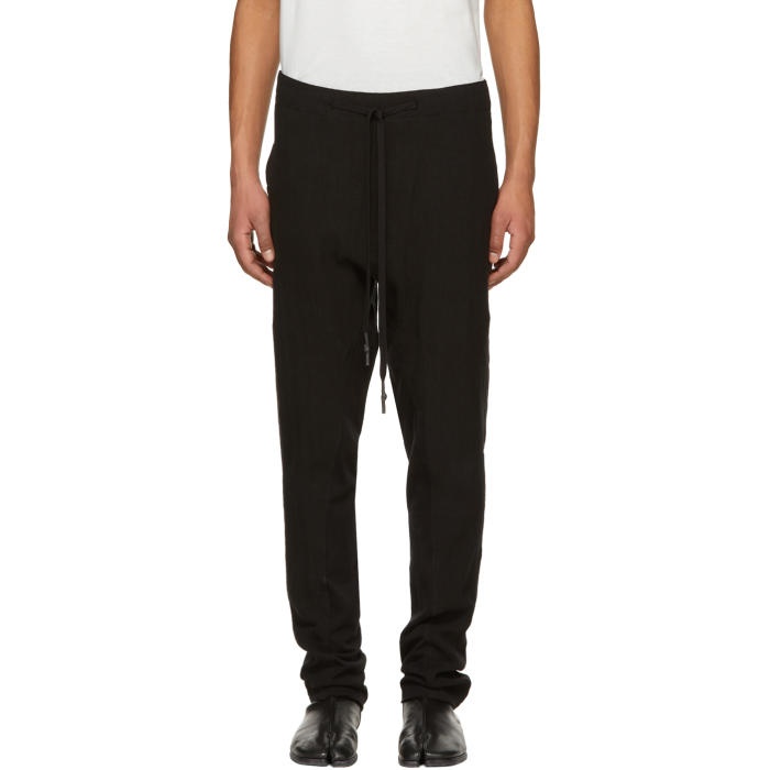Photo: Nude:mm Black Linen Canvas Washing Trousers 