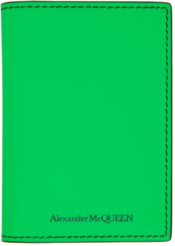 Photo: Alexander McQueen Green Scuba Pocket Organizer Bifold Card Holder