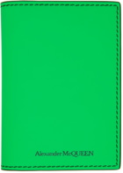 Alexander McQueen Green Scuba Pocket Organizer Bifold Card Holder