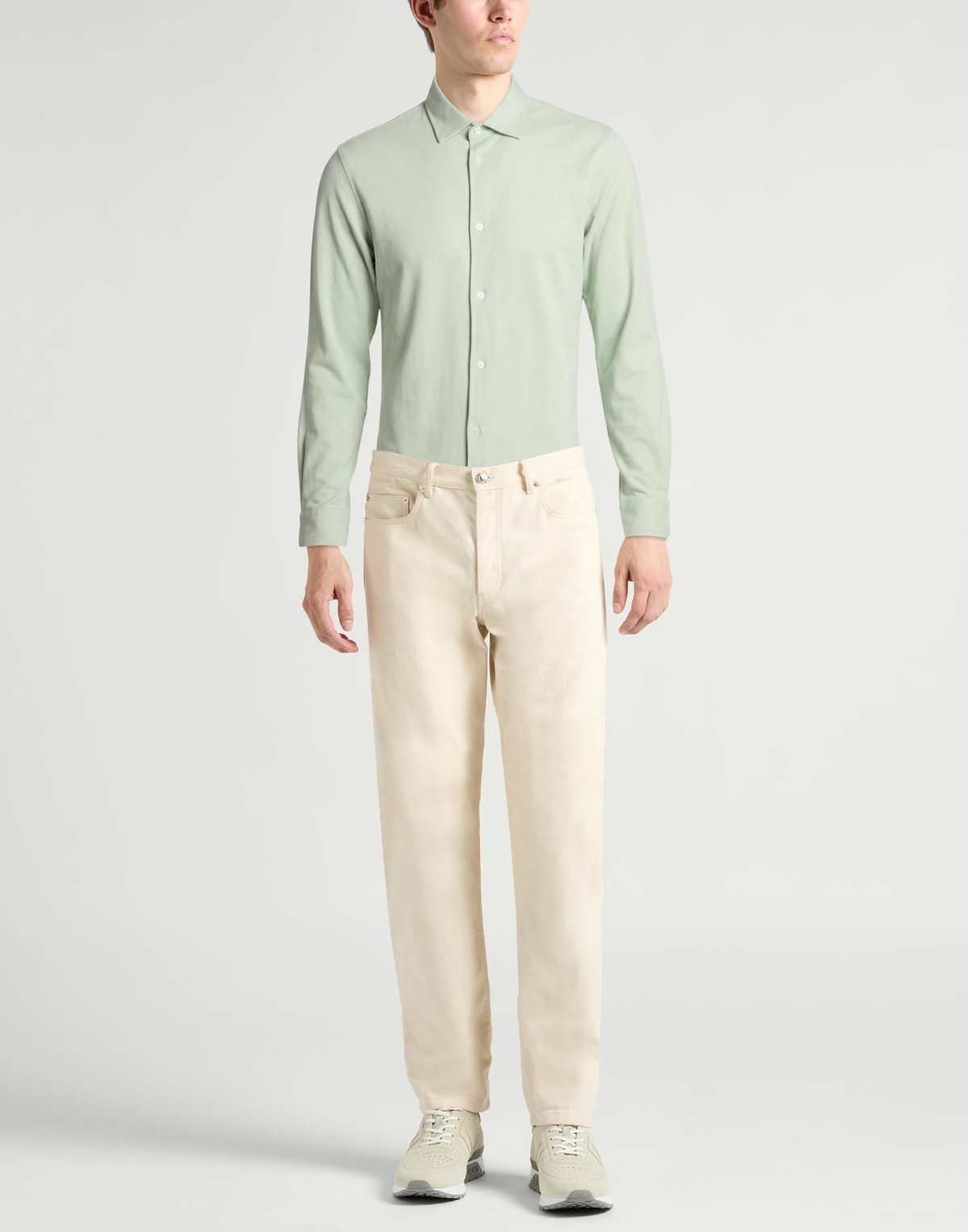 Fedeli Mens Shirt in Sage green