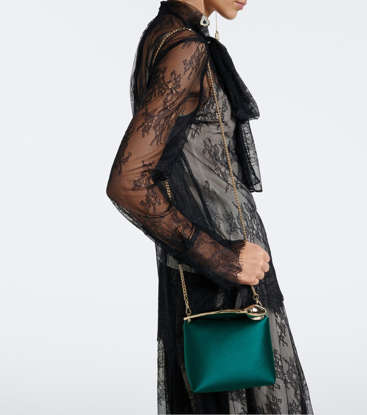 Erdem Bloom Mini satin top-handle bag