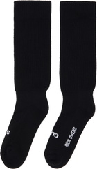 Rick Owens Black Temple 'So Cunt' Socks