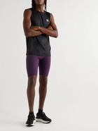 DISTRICT VISION - TomTom Half Tight Logo-Print Stretch Tech-Shell Drawstring Shorts - Purple