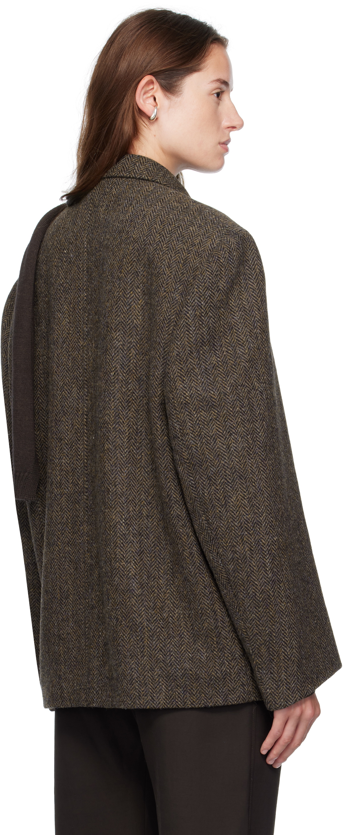 LEMAIRE Brown Boxy Tailored Blazer