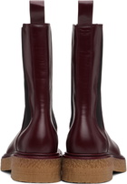 Bottega Veneta Burgundy Haddock Chelsea Boots