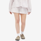 Deiji Studios Women's Stripe Boxer Shorts in Musk Stripe