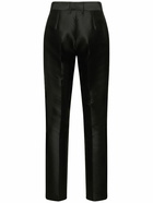 ALBERTA FERRETTI Mikado Silk High Rise Straight Pants