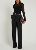 Nili Lotan Etoile Straight-leg Wool Trousers Black