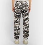 Balenciaga - Slim-Fit Camouflage-Print Cotton-Twill Cargo Trousers - Men - Gray