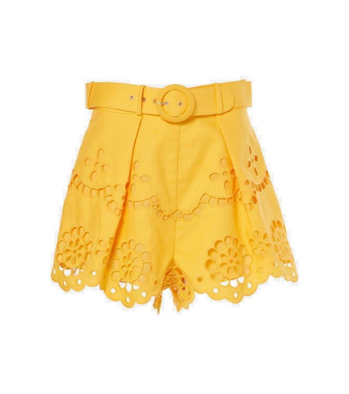 Photo: Zimmermann Pop broderie anglaise linen shorts