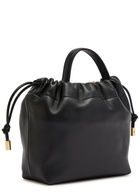 Chloe Icon Charm-embellished Drawstring Leather Pouch - Black - One Size