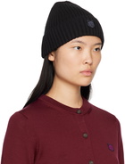 Maison Kitsuné Black Fox Head Patch Beanie