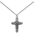 Emanuele Bicocchi Silver Large Gothic Cross Necklace