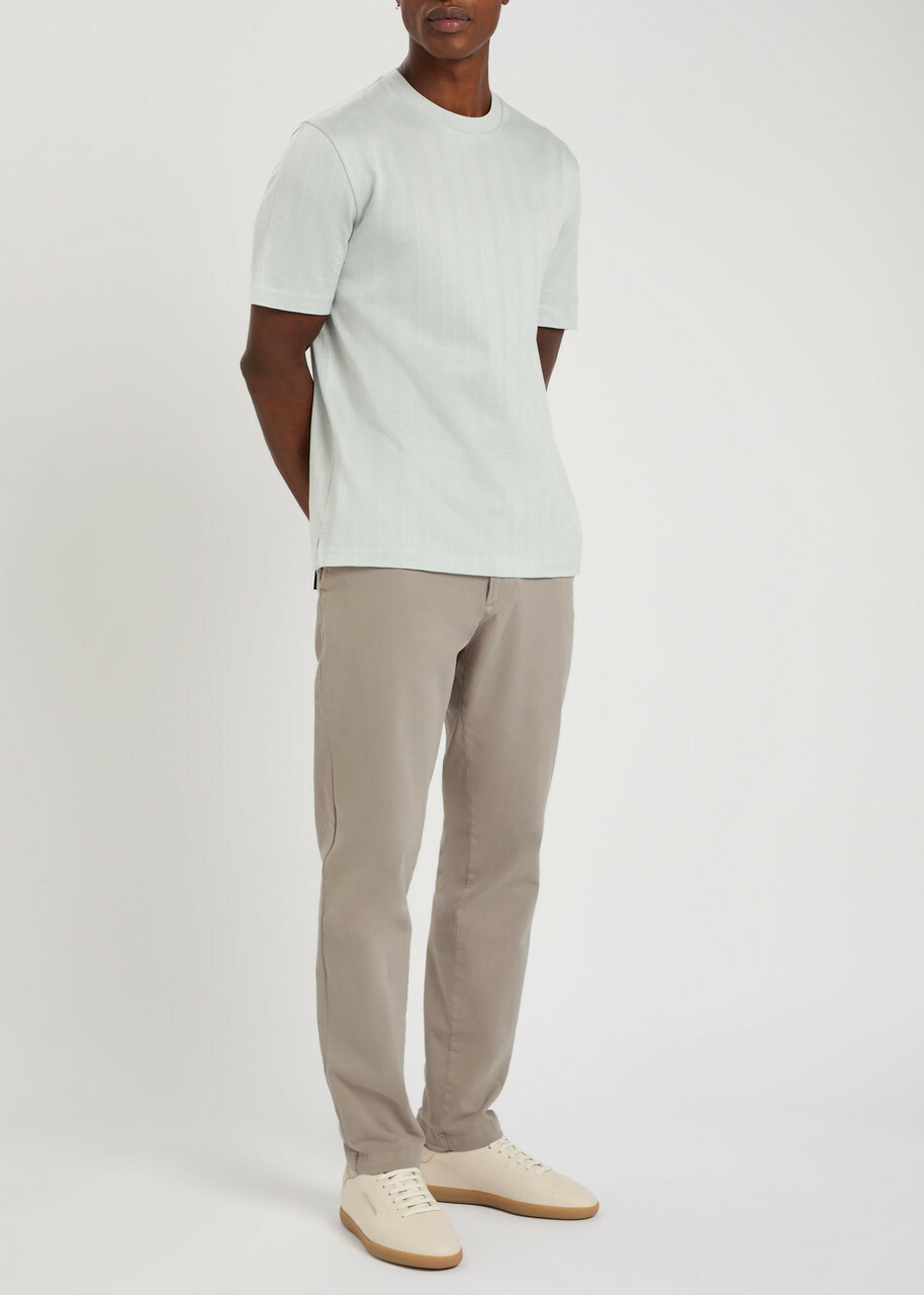 Boss Kane Tapered-leg Stretch-cotton Chino Trousers Beige