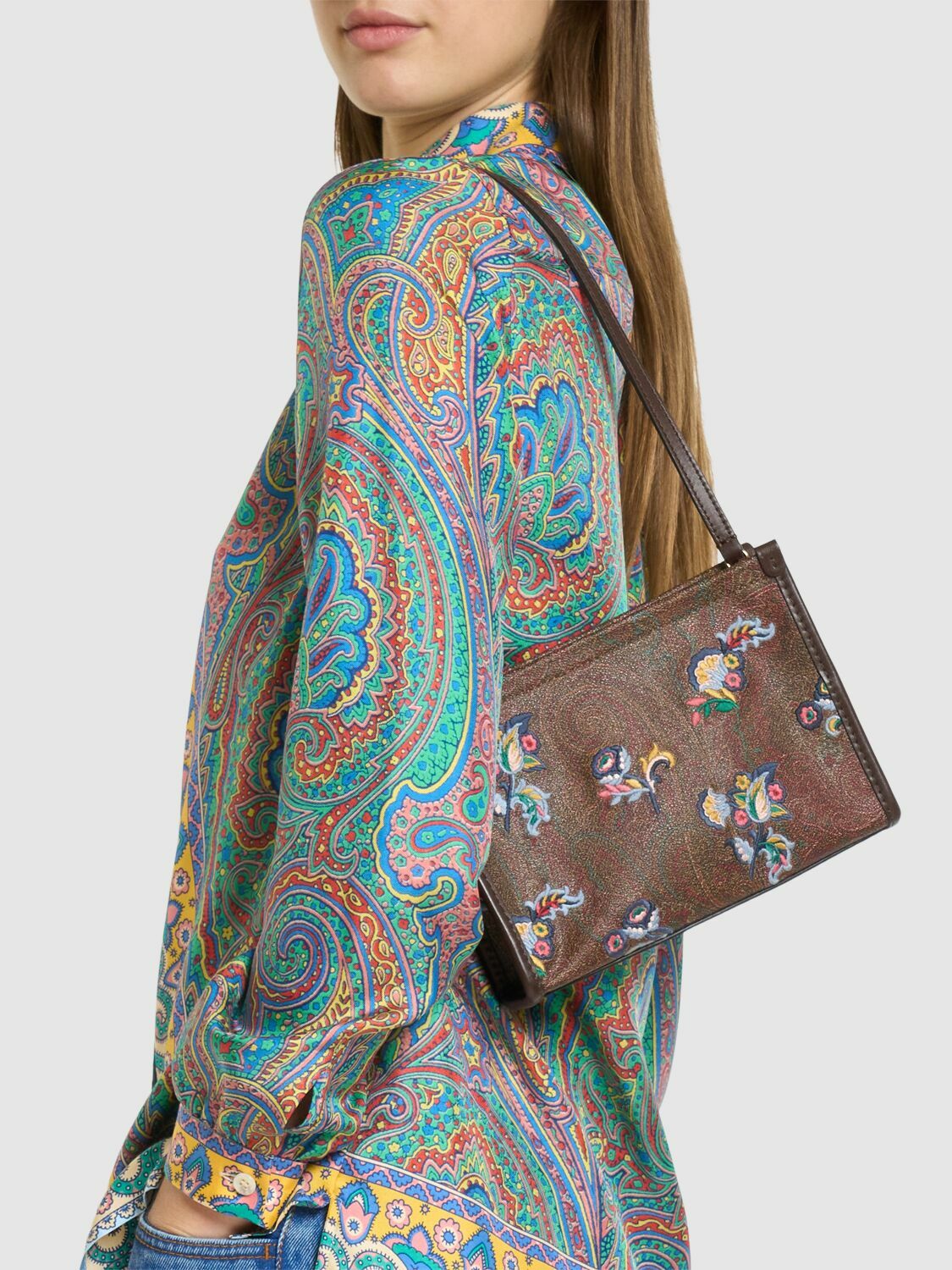 ETRO Arnica Embroidered Shoulder Bag Etro