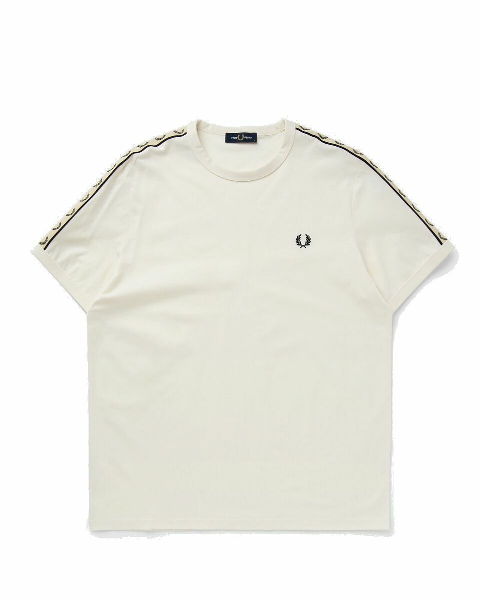 Photo: Fred Perry Contrast Tape Ringer T Shirt White - Mens - Shortsleeves