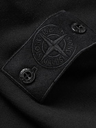 Stone Island - Logo-Appliquéd Cotton-Jersey Zip-Up Sweater - Black