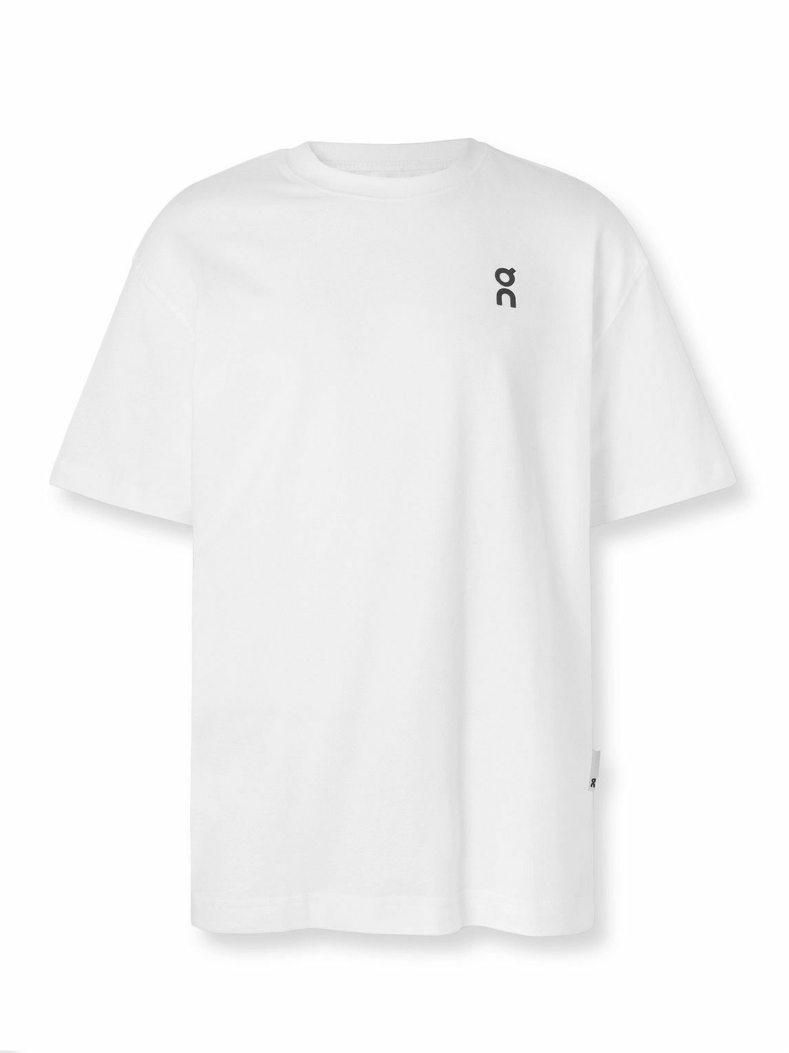 on pace t CleanCloud® ON - Pace-T Printed CleanCloud® Mesh T-Shirt - White On