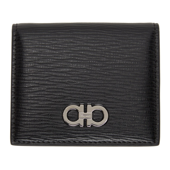 Photo: Salvatore Ferragamo Black Grained Gancini Coin Pouch