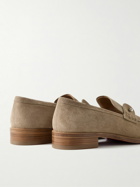 Christian Louboutin - Chambelimoc Suede Loafers - Brown