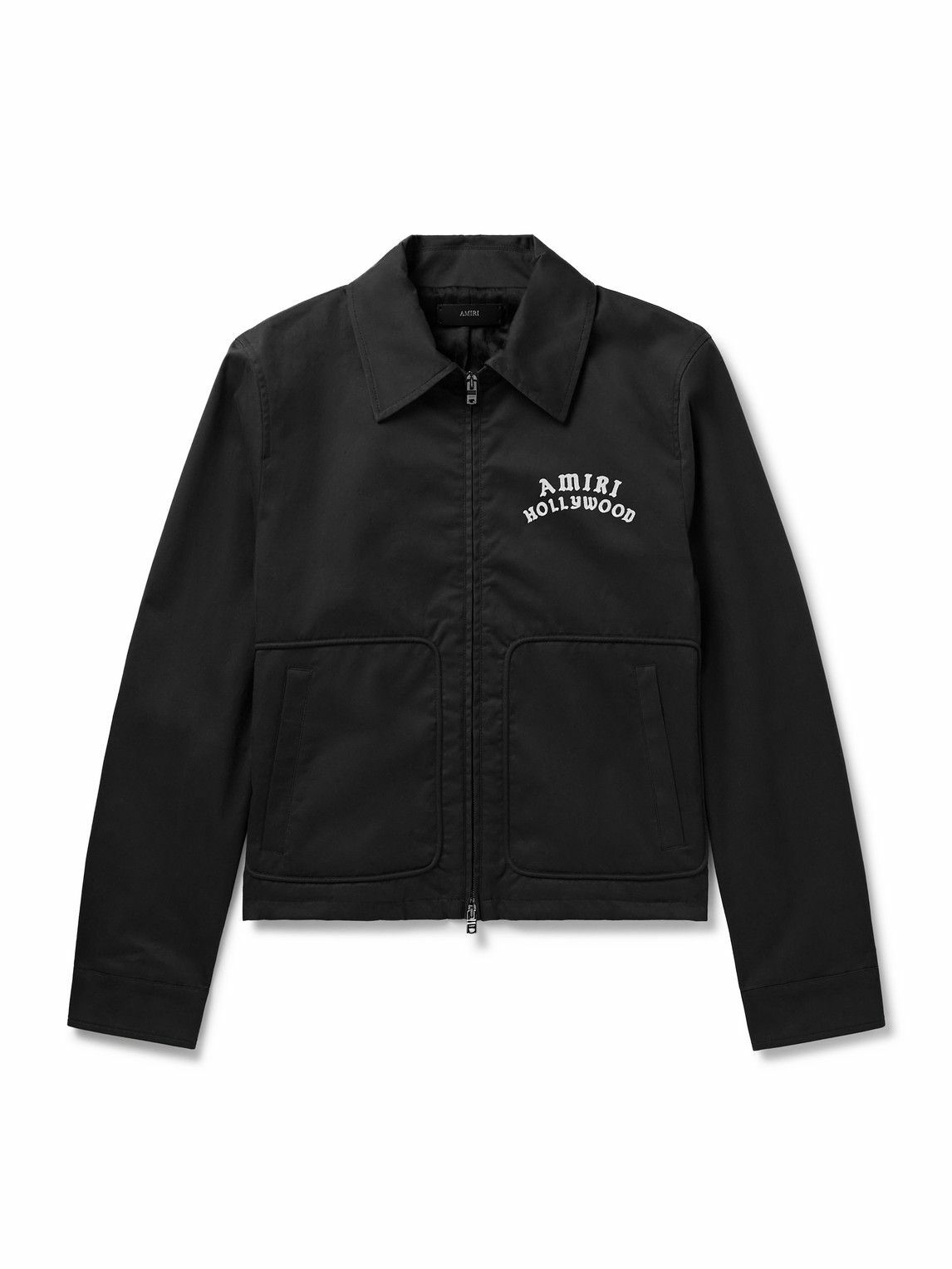 AMIRI ジャケット AMIRI Eagle Varsity leather-panelled Bomber Jacket | Black