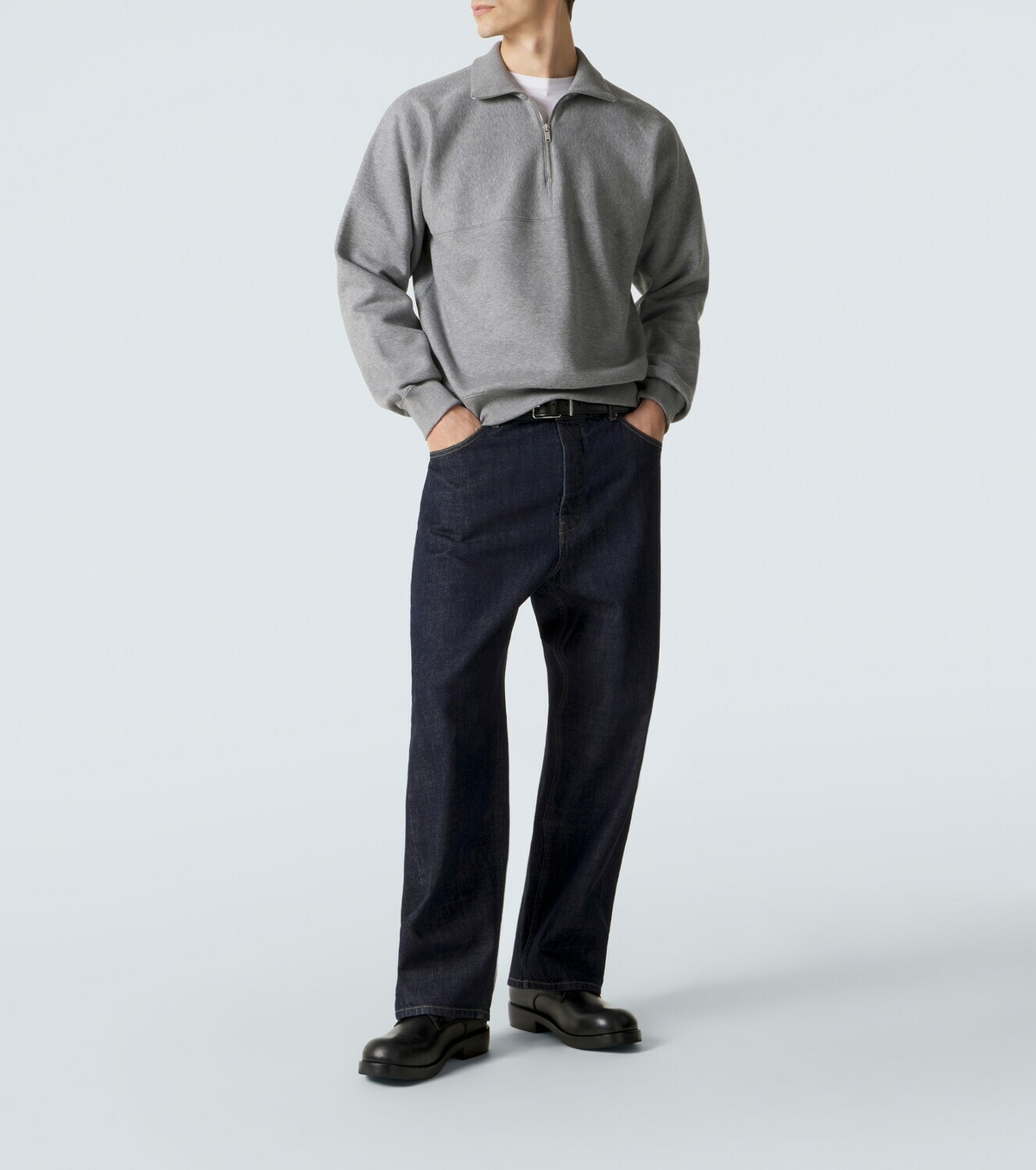 Jil Sander Cotton terry half-zip sweatshirt Jil Sander