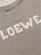 Loewe - Logo-Embroidered Cotton-Jersey Sweatshirt - Gray