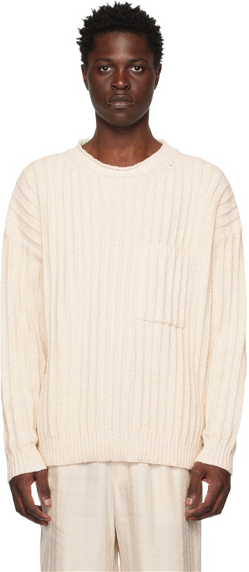 Photo: Golden Goose Off-White Patch Pocket Sweater