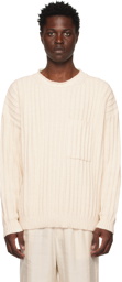 Golden Goose Off-White Patch Pocket Sweater