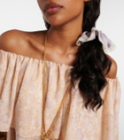 Chloé Lace-trimmed floral silk jacquard scrunchie