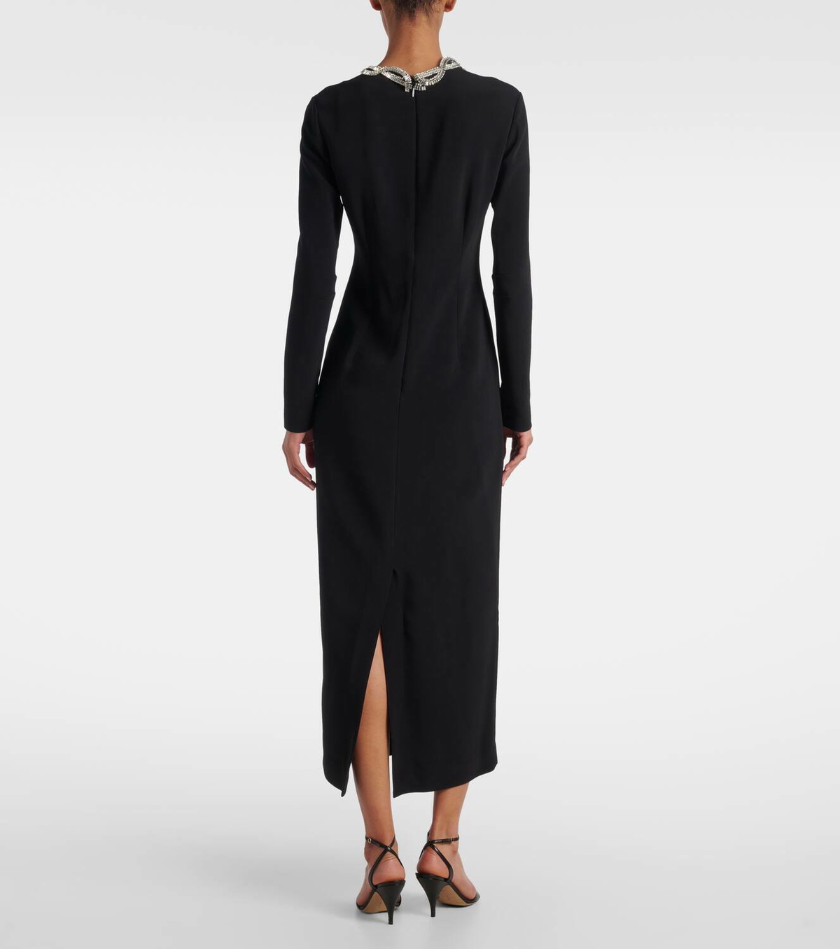 The Row Mitsuko embellished cady maxi dress