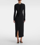 The Row Mitsuko embellished cady maxi dress