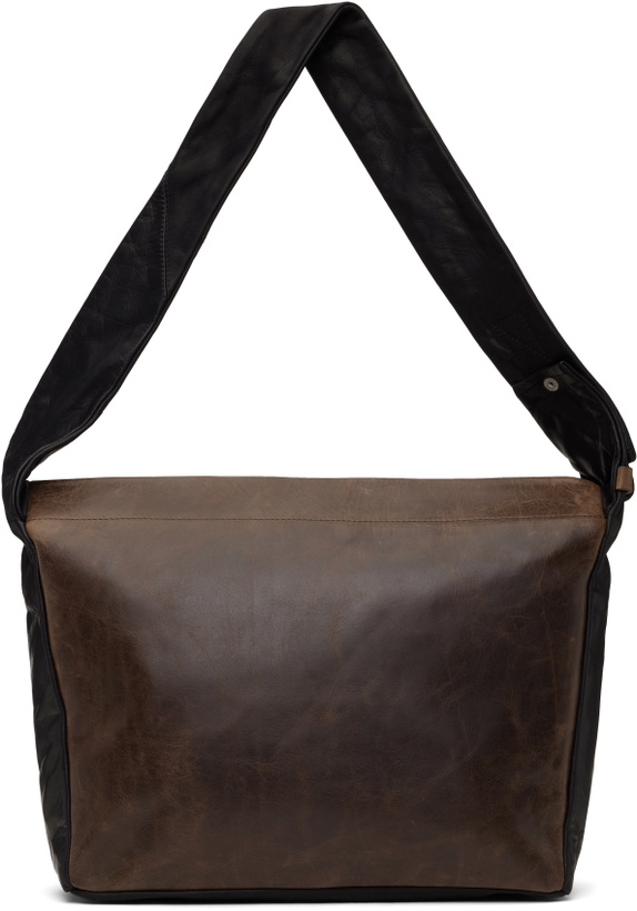 Photo: Omar Afridi Black & Brown Oily Cow Hide Oscar Bag