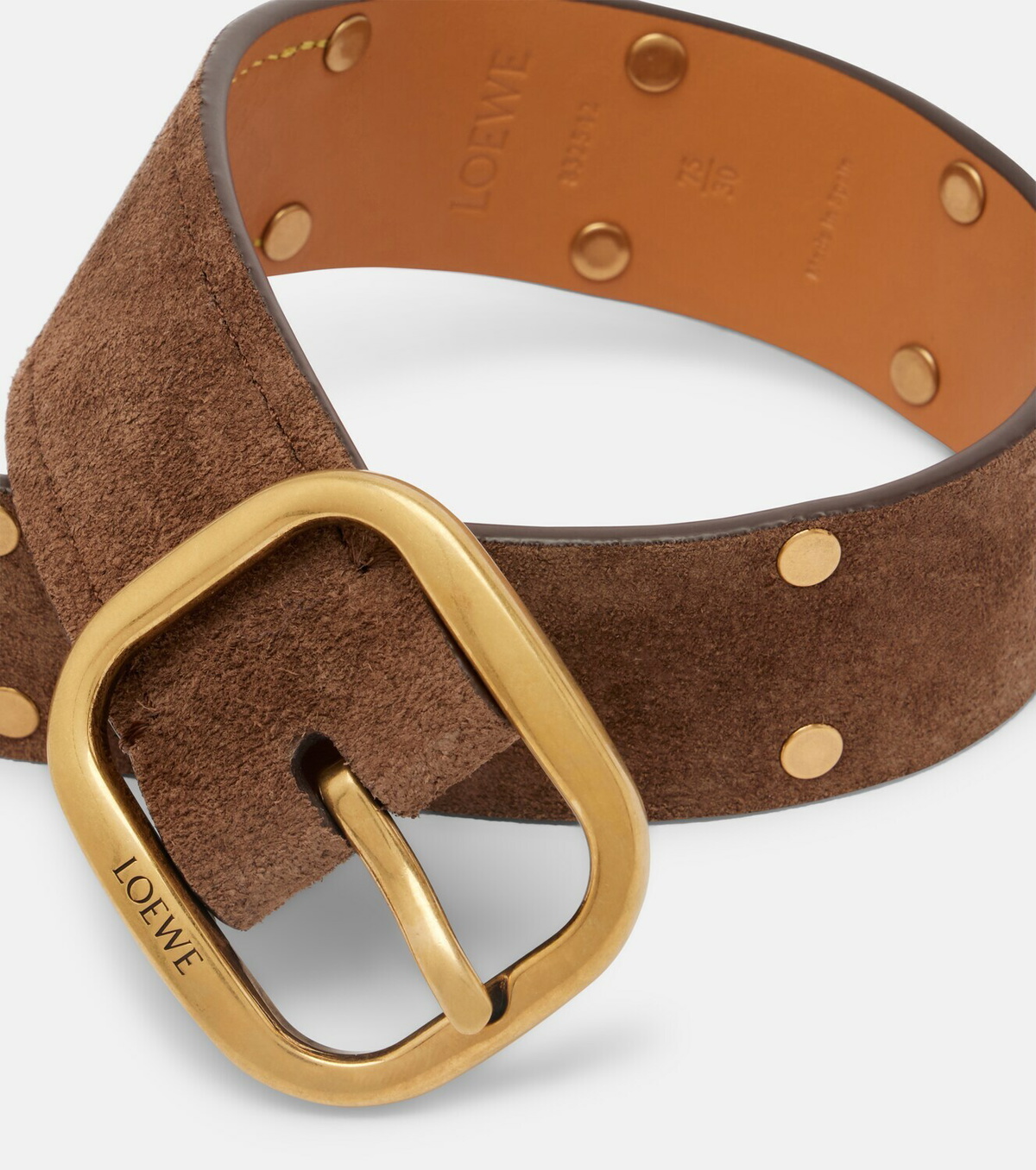 Loewe Studded suede belt