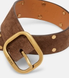 Loewe Studded suede belt
