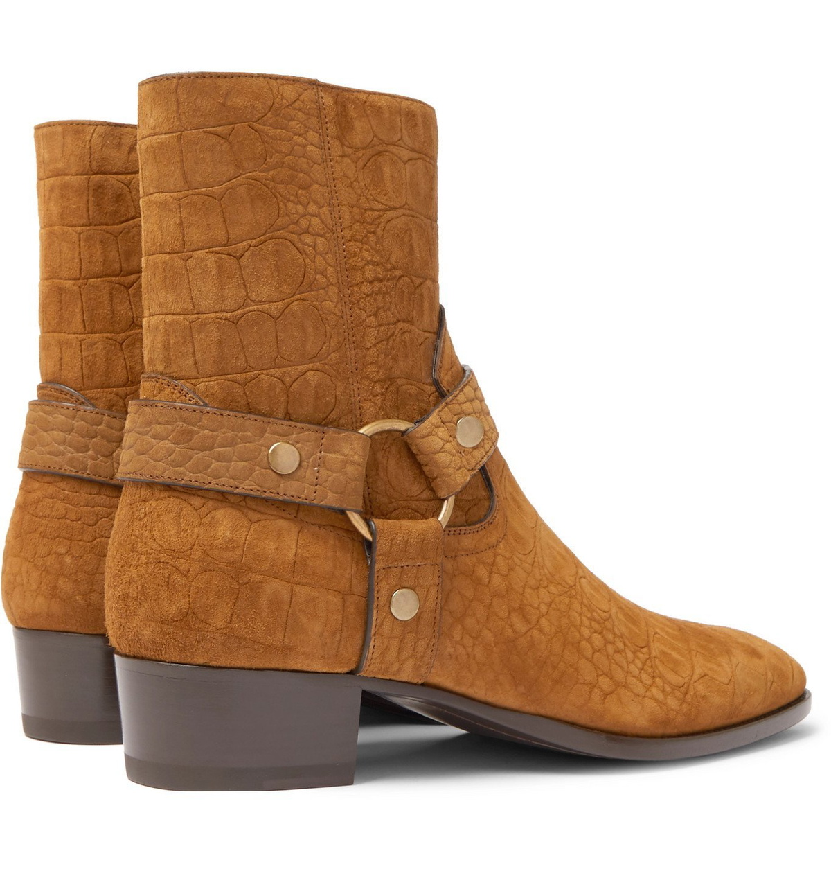 Men\'s SAINT LAURENT Suede WYATT Boot in SABLE BRAUN Saint Laurent  main image 3
