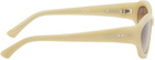 Dries Van Noten Beige Linda Farrow Edition Goggle Sunglasses