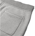 Berluti - Leather-Trimmed Loopback Cotton-Jersey Sweatpants - Men - Gray
