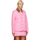 Burberry Pink Quilted Dranefield Jacket