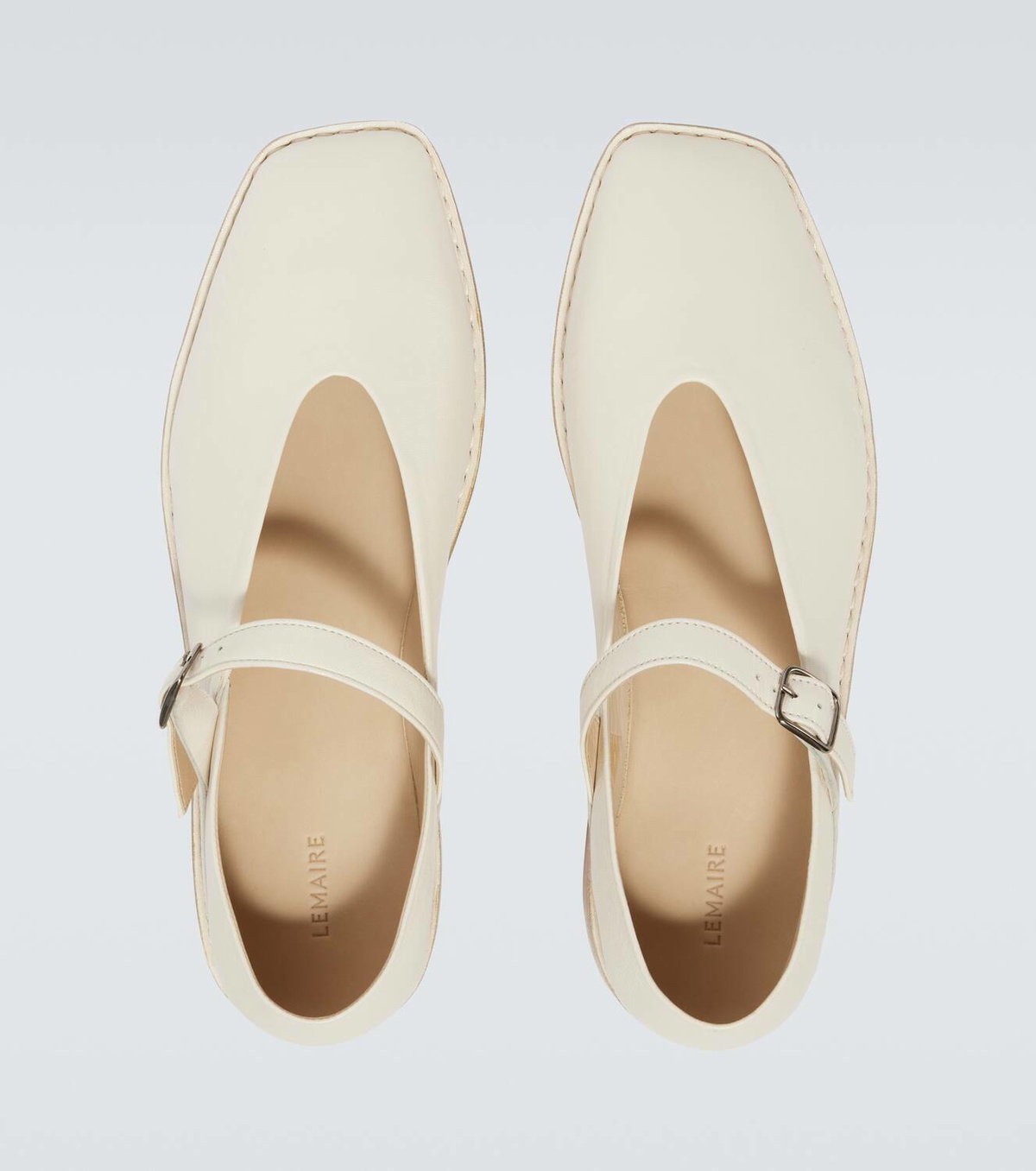 Lemaire Leather Mary Jane flats