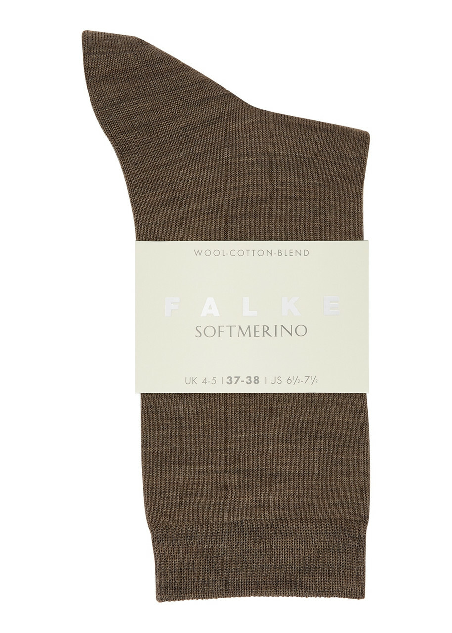 Falke Soft Merino Wool-blend Socks Grey