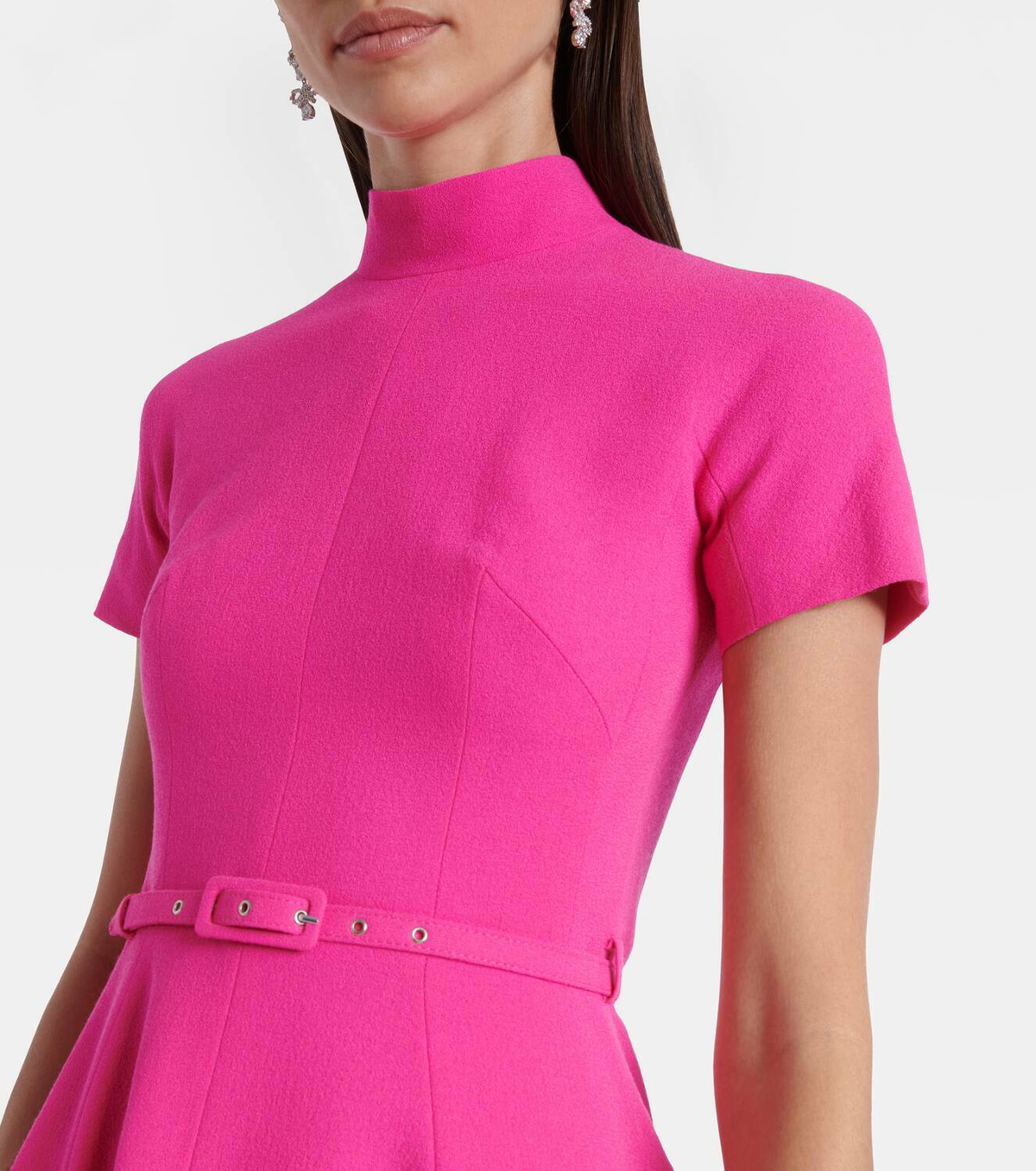 Emilia Wickstead Camilla belted wool midi dress